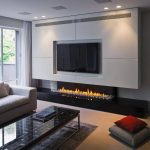 DANCING FLAME Gas Fireplace 3-Sided 190cm