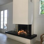 DANCING FLAME Gas Fireplace 3-sided 80 cm