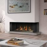 Dancing Flame Gas Fireplace Corner Right 130