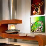 wood fireplace -central -001