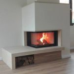 Wood fireplace corner 006