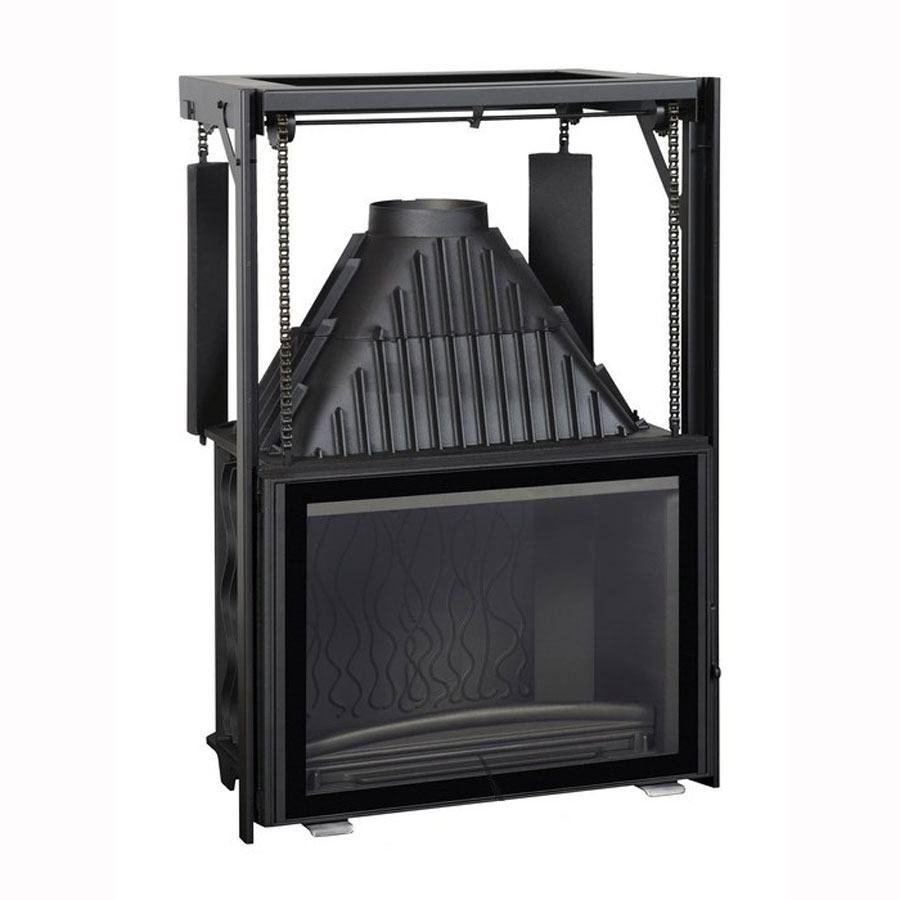 80cm-lux-rais.jpg INVICTA FRANCE Wood Fireplace Wide View 80 Lux Raisable - Image 1