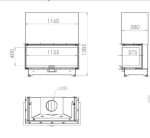 FONTE FLAMM-  FONTE 3V 110 CG- Wood Fire 3 Sides, 110cm raisable door - Image 4