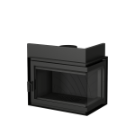 LA ROMAIN- fonte 700 R- Wood Fire corner right , 75cm with valve