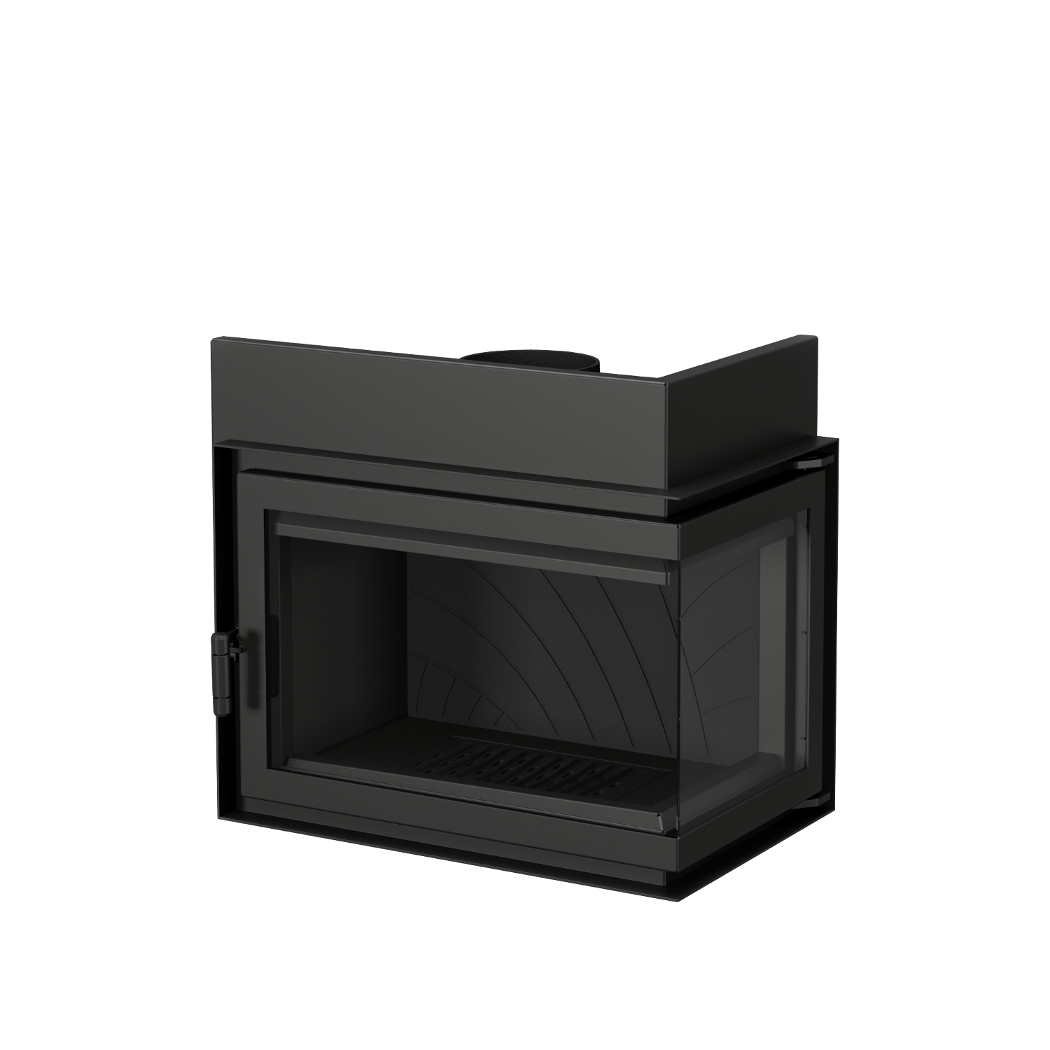 FONT-700-R.png LA ROMAIN- fonte 700 R- Wood Fire corner right , 75cm with valve - Image 1