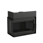 LA ROMAIN- fonte 800 L- Wood Fire corner left , 85cm with valve