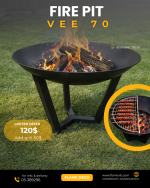VEE 70-Metal Fire pit black (70 Cm) - Image 3