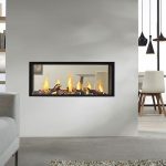 DANCING FLAME Gas Fireplace Tunnel Horizon 100