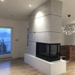 Wood fireplace Room Divider 007