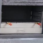 lack Grill Cooking 60,70,80 X 35 cm  stainless steel -with top grill st-steel