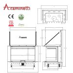 ACAMINETTI Wood Fire 3-Sided 90 Black Raisable - Image 3