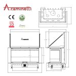 ACAMINETTI Wood Fire 3-Sided 110 Black Raisable - Image 3