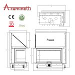 ACAMINETTI Wood Fire Corner Left or right 120 Raisable - Image 4
