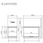 ACAMINETTI Wood Fire Divider 138 Black Raisable - Image 2