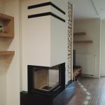 Wood fireplace corner 007