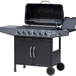 El Fuego gas grill, Dayton 6 Plus 1, black, 54 x 133 x 97 cm