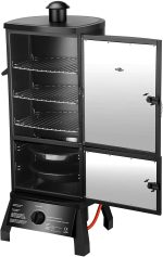 El Fuego® Gas Grill / -smoker Portland, black, 55x105x45 cm - Image 2