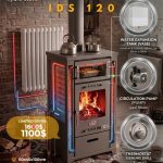 IDS 120 wood stove with water heater (chauffage , boiler)