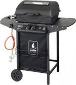 Activa Lava rock gas grill with side  cooker