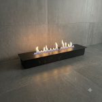 Eco FLAME 80cm - Ethanol Burner - black