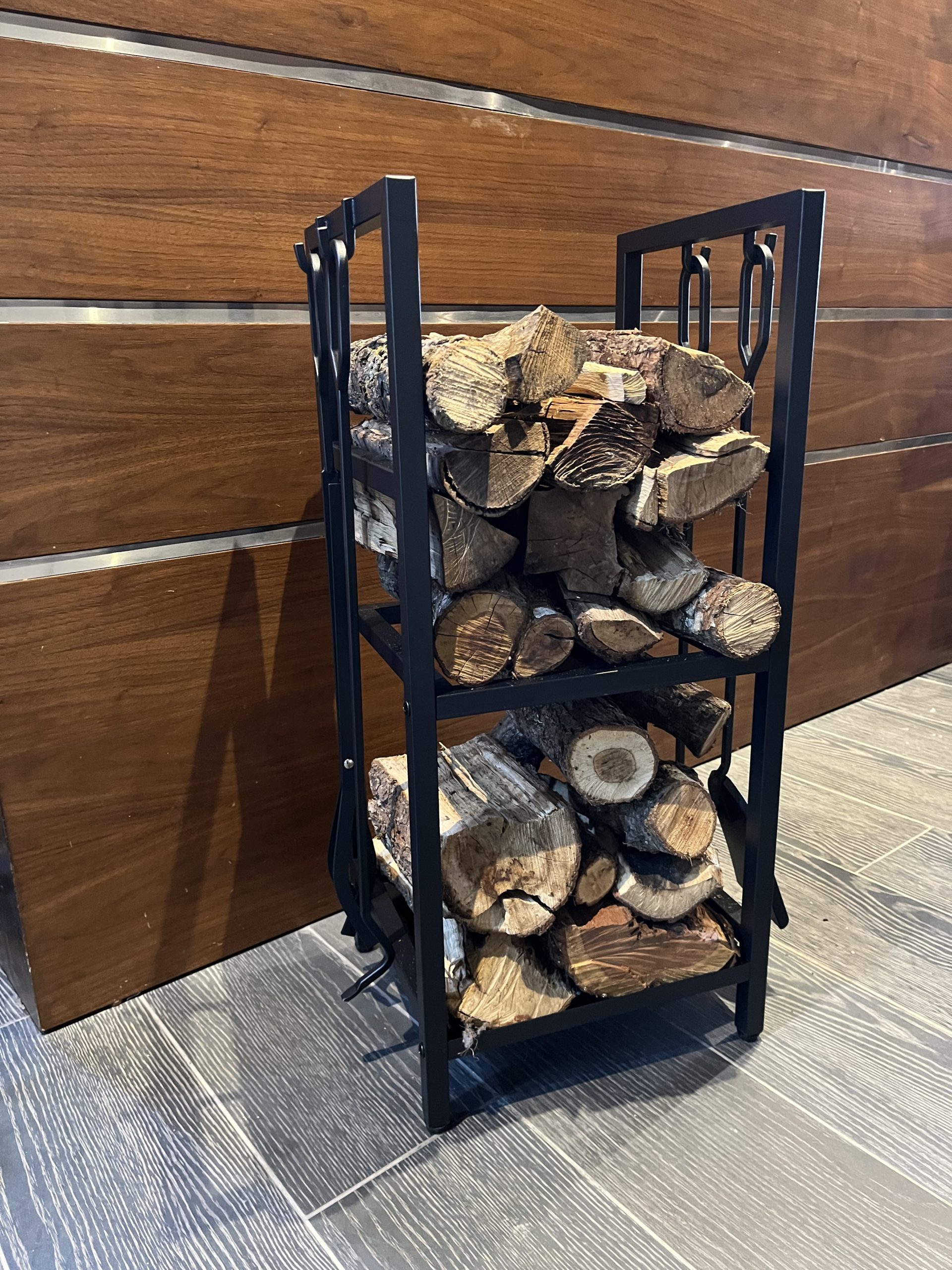 IMG_2059 log holder & fire tools- MA001 75cm - Image 1