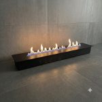 Eco FLAME 100cm - Ethanol Burner - black