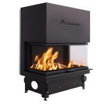 ACAMINETTI Wood Fire 3-Sided 140 Black Raisable